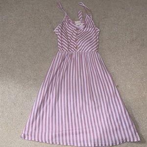Pink and white stripped dress